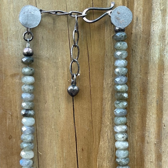 Jay King Dendrite Faceted Rondelle Beads, White & Black Gemstone necklace